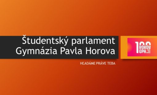 Študentský parlament Gymnázia Pavla Horova