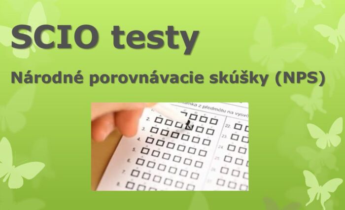 SCIO testy Národné porovnávacie skúšky (NPS)